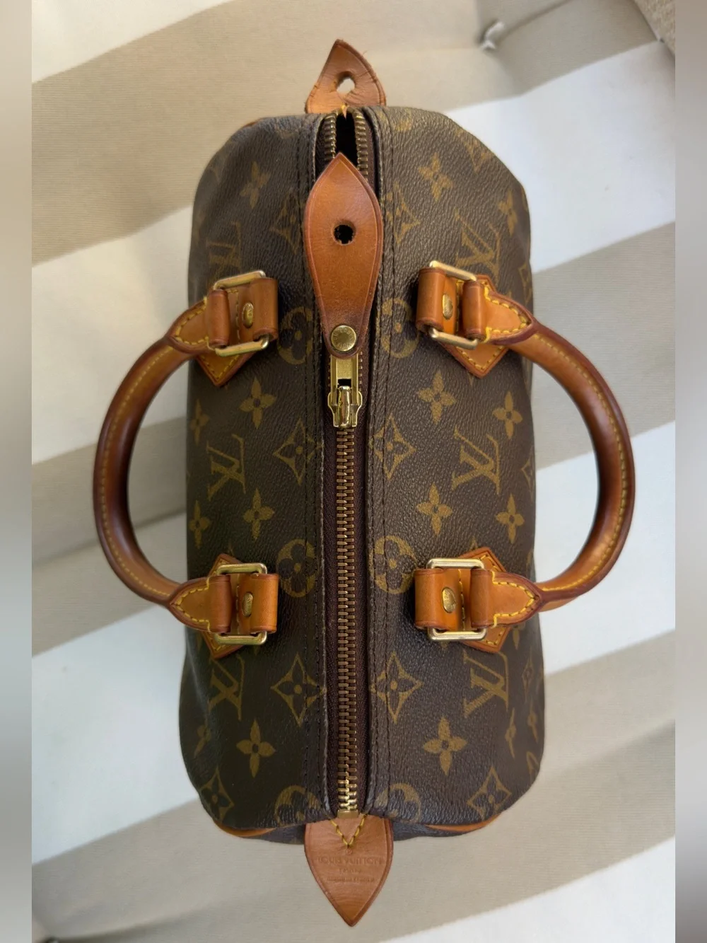 Louis Vuitton Monogram Canvas Satchel with Vachetta Handles